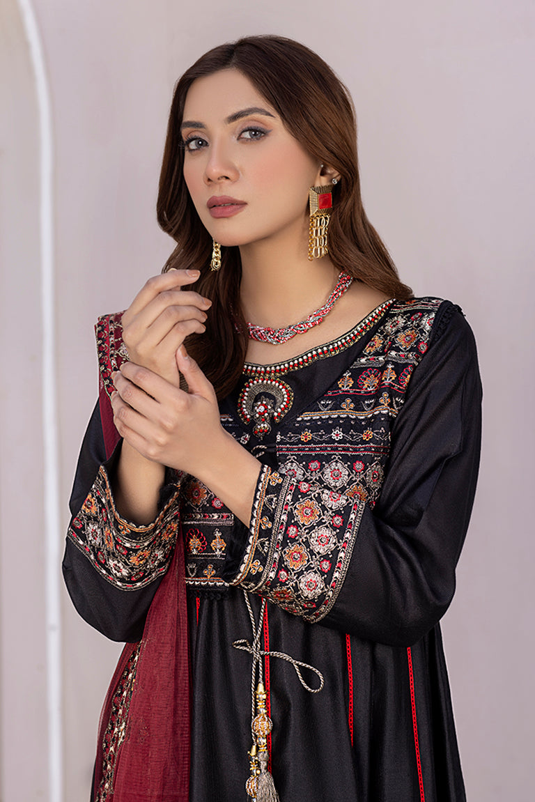 Embroidered Luxury Chambray Pret